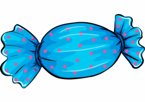 clipart-candy-a-blue-candy-with-pink-dots