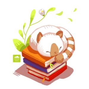 clipart-catnap-a-cat-sleeping-on-top-of-books