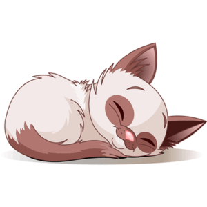 clipart-catnap-a-white-cat-sleeping-on-the-ground