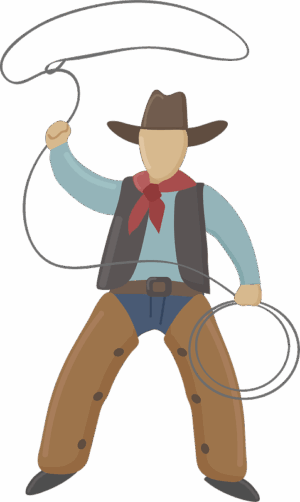 Clipart Cowboy Hat With Lasso Clipart A Cowboy With Lasser And