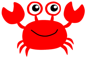 clipart-crab-clipart-a-red-crab-with-big-eyes-and-black-background