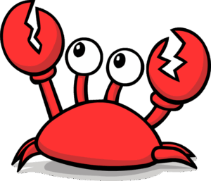 clipart-crab-clipart-a-red-crab-with-white-face-and-black-background