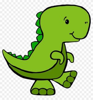 clipart-dinosaur-a-cartoon-dinosaur-with-green-tail-and-black-nose