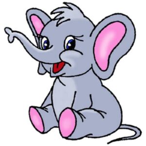 clipart-elephant-an-elephant-sitting-down-with-its-trunk-up