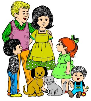 clipart-family-a-family-with-their-dog-and-cat