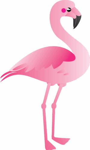 clipart-flamingo-clipart-a-pink-flamingo-standing-on-black-background-two