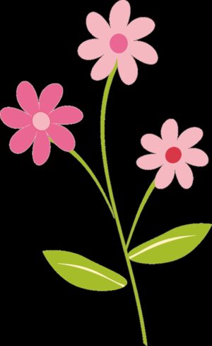 clipart-flower-clipart-a-pink-flower-with-green-leaves