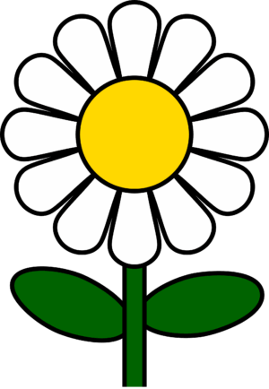 clipart-flower-clipart-a-white-flower-with-green-leaves