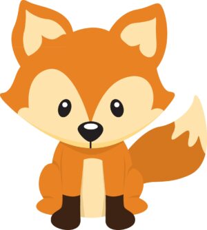 clipart-fox-clipart-a-cartoon-fox-sitting-down-with-its-tail-up