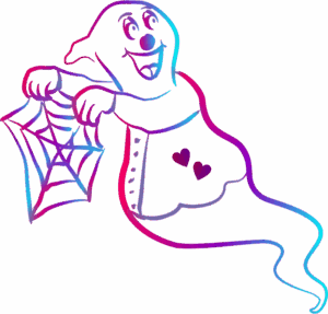 clipart-ghost-a-drawing-of-woman-with-heart