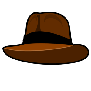 clipart-hat-a-brown-hat-with-black-background