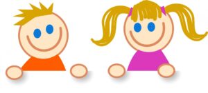 clipart-kids-two-children-with-their-faces-painted-in-different-colors