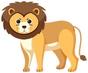 clipart-lion-clipart-a-cartoon-lion-standing-on-white-background