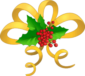 clipart-mistletoe-clipart-a-holly-with-red-berries-and-gold-ribbon