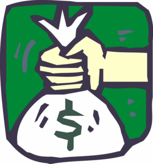 Clipart Money A Green And White Trash Bag With Inside