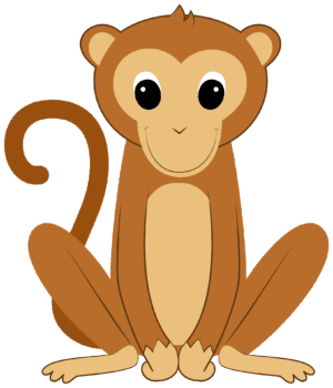 clipart-monkey-clipart-a-cartoon-monkey-sitting-down-with-its-eyes-open