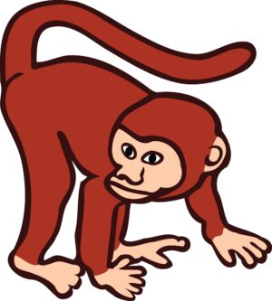clipart-monkey-clipart-a-cartoon-monkey-with-long-tail-and