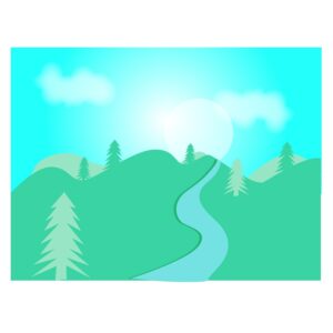 clipart-mountain-clipart-a-river-in-the-mountains-with-trees-and-clouds
