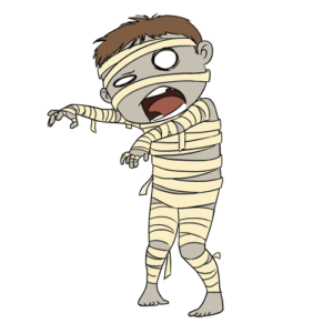 clipart-mummy-clipart-a-cartoon-character-with-bandages-on-his-face