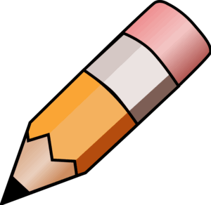 Clipart Pencil A Pencil With Pink And Orange Eraser