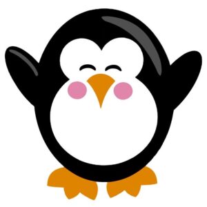 clipart-penguin-clipart-a-penguin-with-pink-nose-and-black