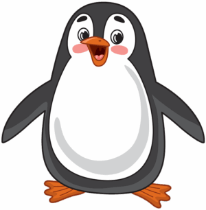 clipart-penguin-clipart-a-penguin-with-pink-nose-and-black