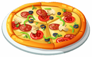 Clipart Pizza A Pizza With Olives And Tomatoes On It