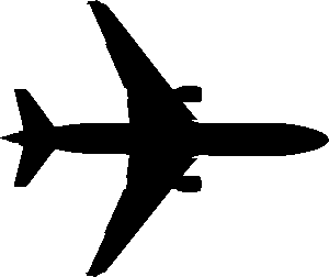 clipart-plane-a-black-background-with-white-and-red-flower