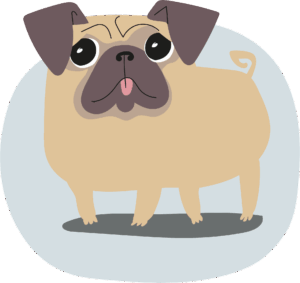 clipart-pug-clipart-a-cartoon-pug-dog-with-big-nose