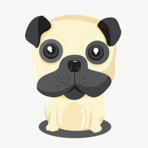 clipart-pug-clipart-a-pug-dog-with-sad-face