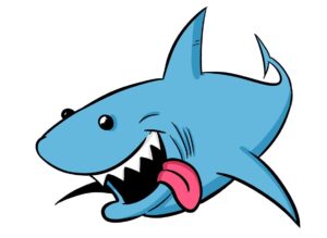 clipart-shark-a-cartoon-shark-with-its-mouth-open