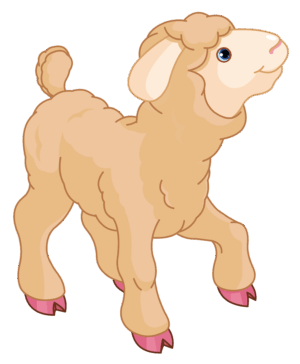 clipart-sheep-clipart-a-cartoon-dog-with-pink-shoe-on-its-feet