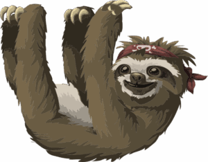clipart-sloth-clipart-a-sloty-slotty-with-banda-on-its-head