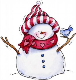 clipart-snowman-a-snowman-with-red-scarf-and-hat