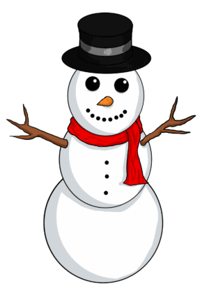 clipart-snowman-a-snowman-with-red-scarf-and-hat