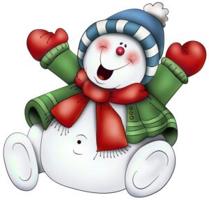 clipart-snowman-a-snowman-with-scarf-and-mits