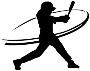Clipart Softball Baseball Player Silhouette Vector