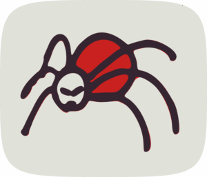 clipart-spider-a-red-and-black-spider-with-white-background