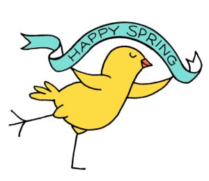 clipart-spring-clipart-a-yellow-bird-with-blue-ribbon-around-its-neck
