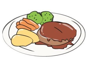 clipart-steak-clipart-a-plate-with-meat-and-vegetables