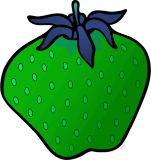 clipart-strawberry-clipart-a-green-strawberry-with-blue-spots