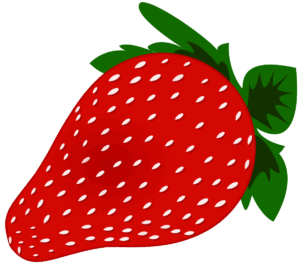 clipart-strawberry-clipart-a-red-strawberry-with-green-leaves-on-it