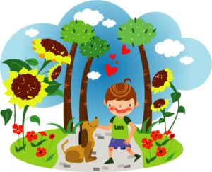 clipart-summer-a-boy-and-his-dog-in-the-park