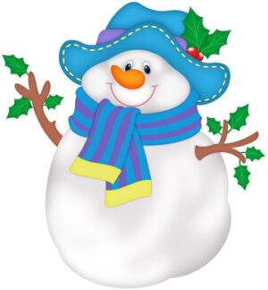 clipart-winter-clipart-a-snowman-wearing-blue-hat-and-scarf