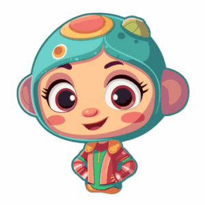 cocomelon-clipart-a-cartoon-monkey-with-green-hat-and-jacket