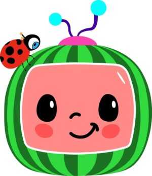 cocomelon-clipart-a-watermelon-with-lady-bug-on-top