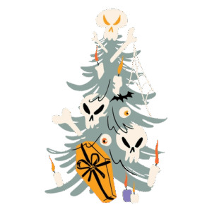 coffin-clipart-a-cartoon-christmas-tree-with-skeleton-and-on-it