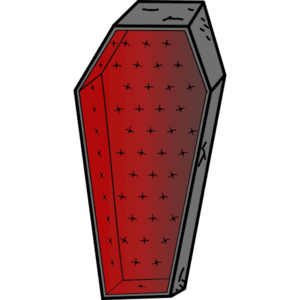 coffin-clipart-a-red-coffin-with-black-stars-on-it