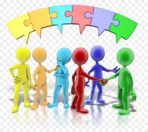 collaboration-clipart-a-group-of-people-holding-hands-and-standing-in-circle-puzzles