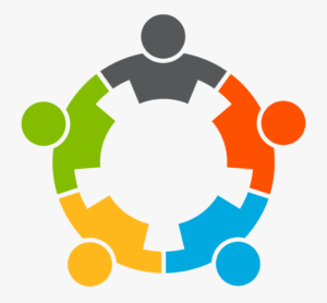 collaboration-clipart-a-group-of-people-holding-hands-in-circle